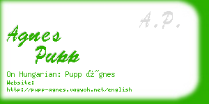 agnes pupp business card